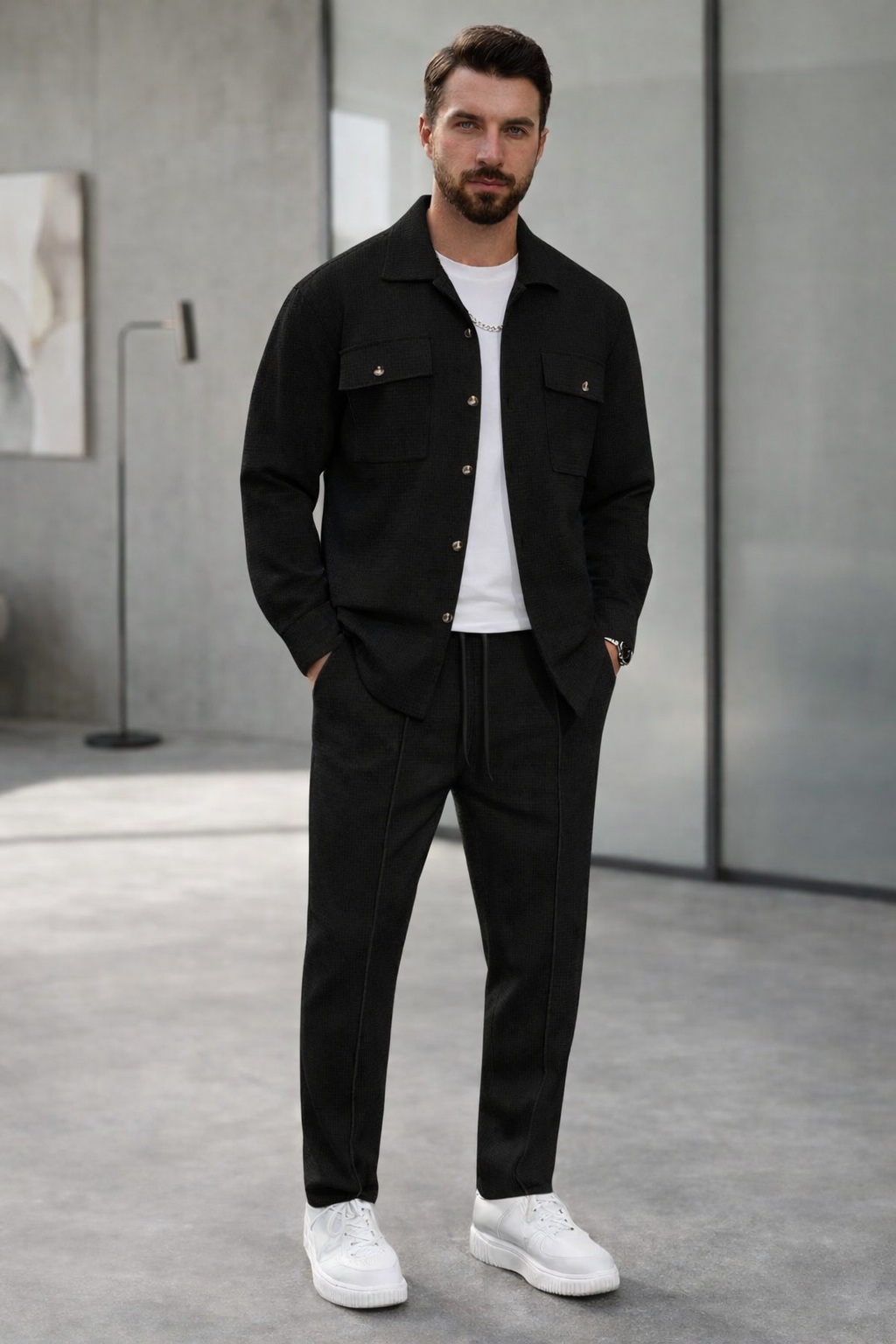 Completo Uomo Casual Elegante 2 Pezzi – Giacca + Pantaloni