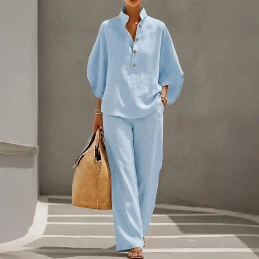 Completo Lino Donna Estate Chic